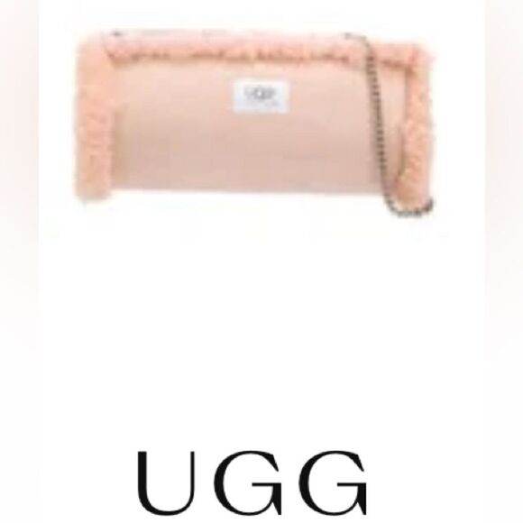 UGG Australia Suede  Shearling Sherpa Sheepskin Shoulder bag  hand muffler - Picture 4 of 8